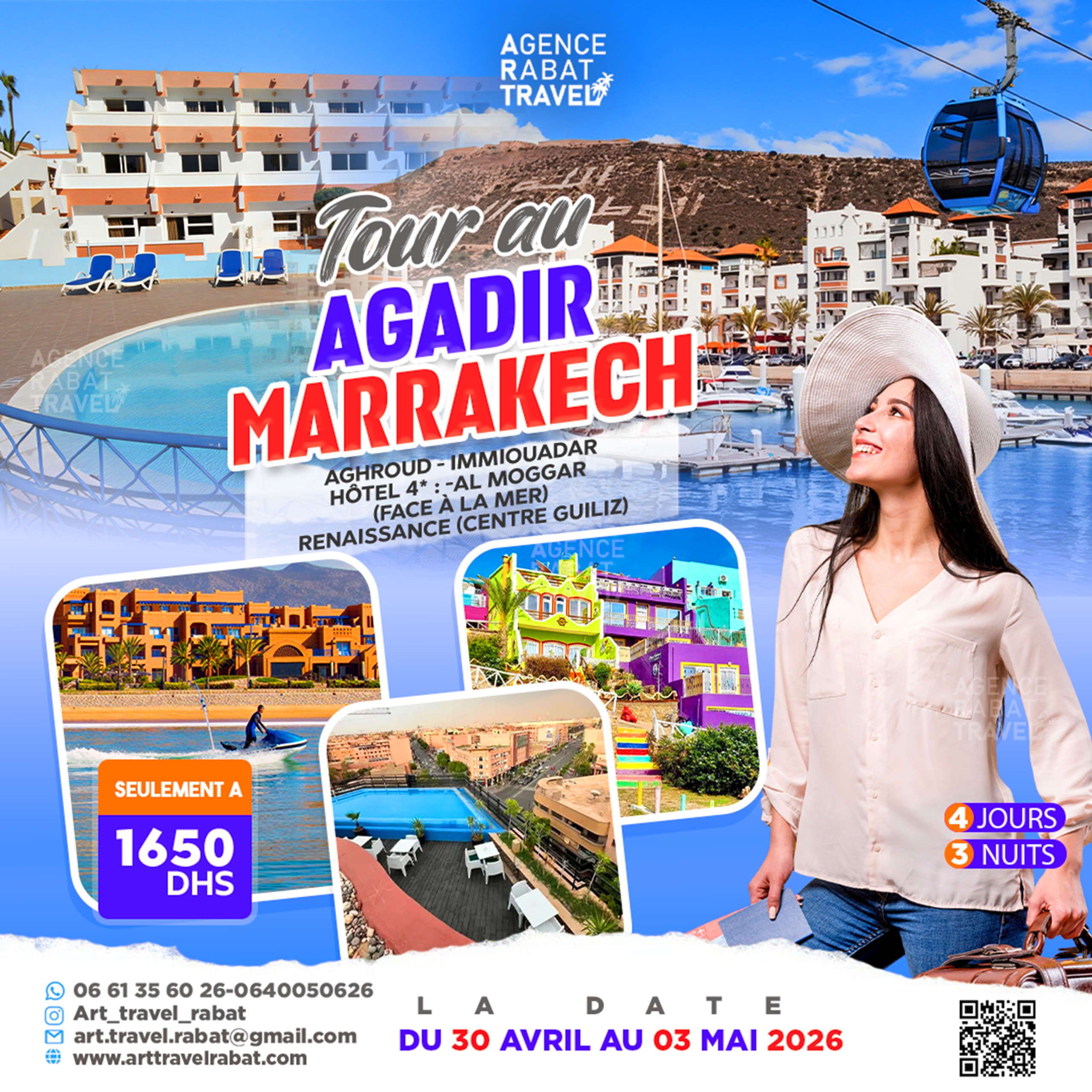 Week-end prolongé 1er Mai - Marrakech & Agadir | 3 Nuits / 4 Jours