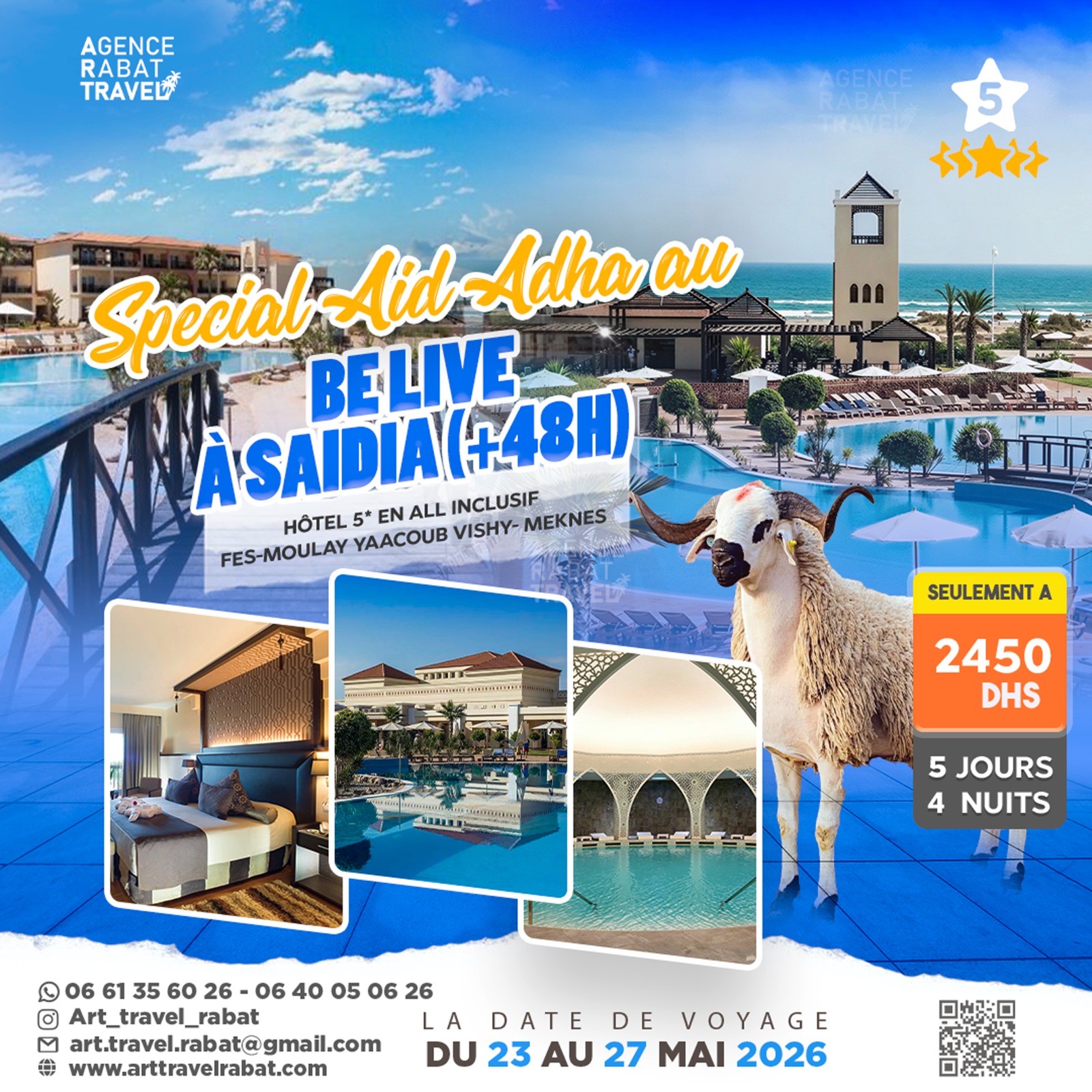 Programme spécial Aïd Al Adha : Fès - Saïdia - Meknès | 5 Jours / 4 Nuits