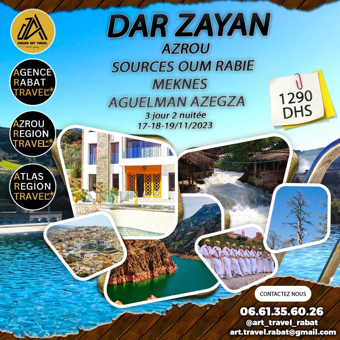 🏔️ Week-end Atlas & Sources – 3 Jours / 2 Nuits